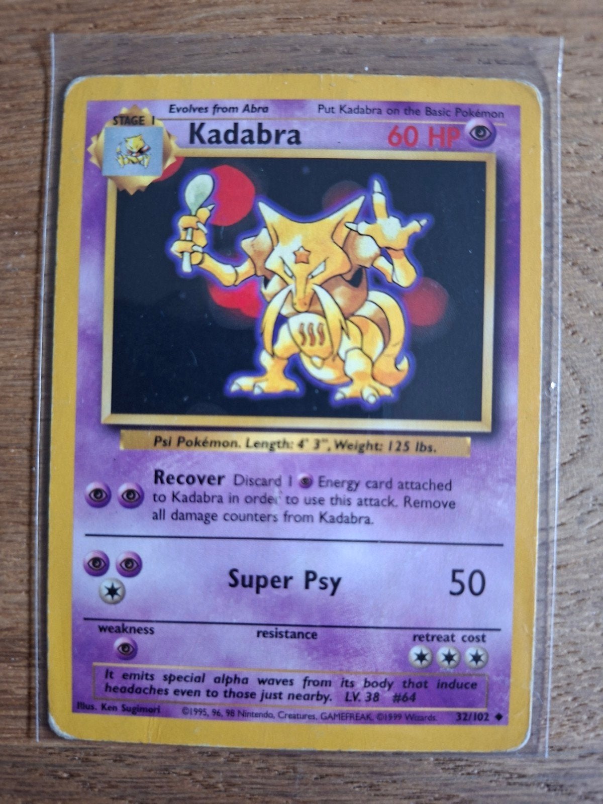 Pokemon Kadabra 32/102 base set, Ophalen, Gebruikt