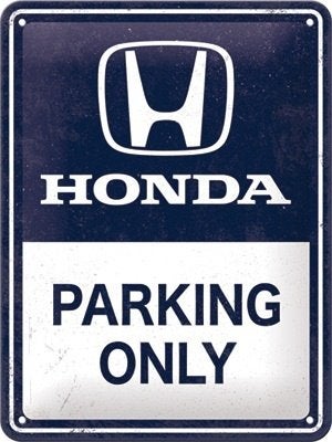 Honda Parking Only relief reclamebord van metaal wandbord