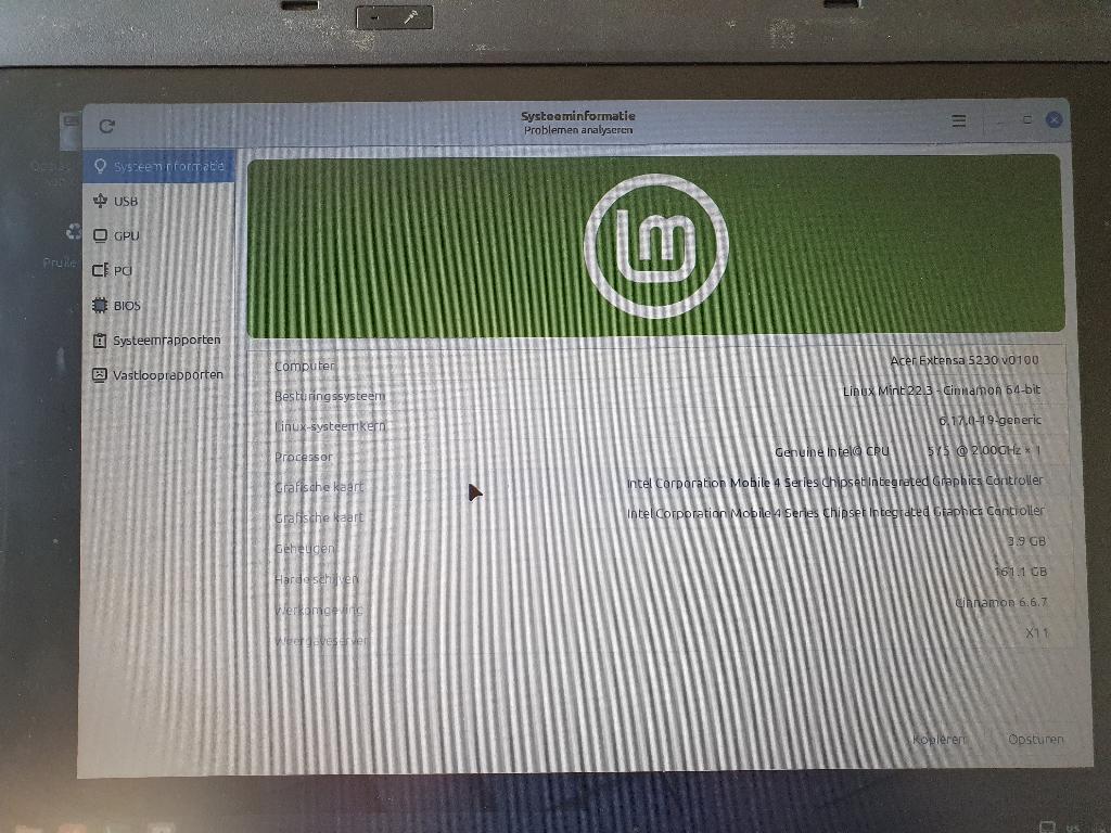 TeKoop Acer incl. Lader&LinuxMint 22,3 €45, Computers en Software, Windows Laptops, Ophalen, Gebruikt, HDD, 2 tot 3 Ghz