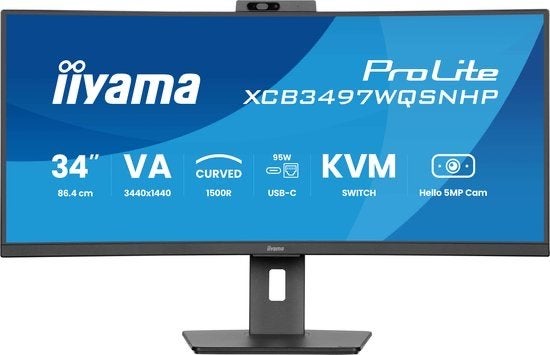 iiyama ProLite XCB3497WQSNPH-B1 34" WQHD VA USB-C Curved Mon