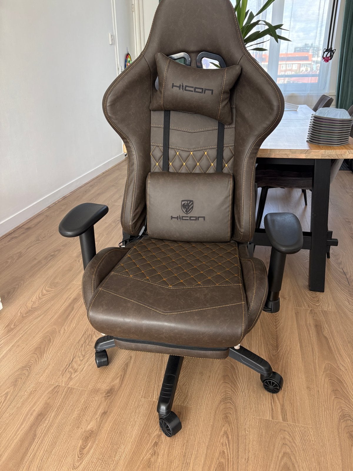 HICON Gaming Bureaustoel - Bruin, Ergonomisch, Ophalen, Bruin, Zo goed als nieuw, Bureaustoel