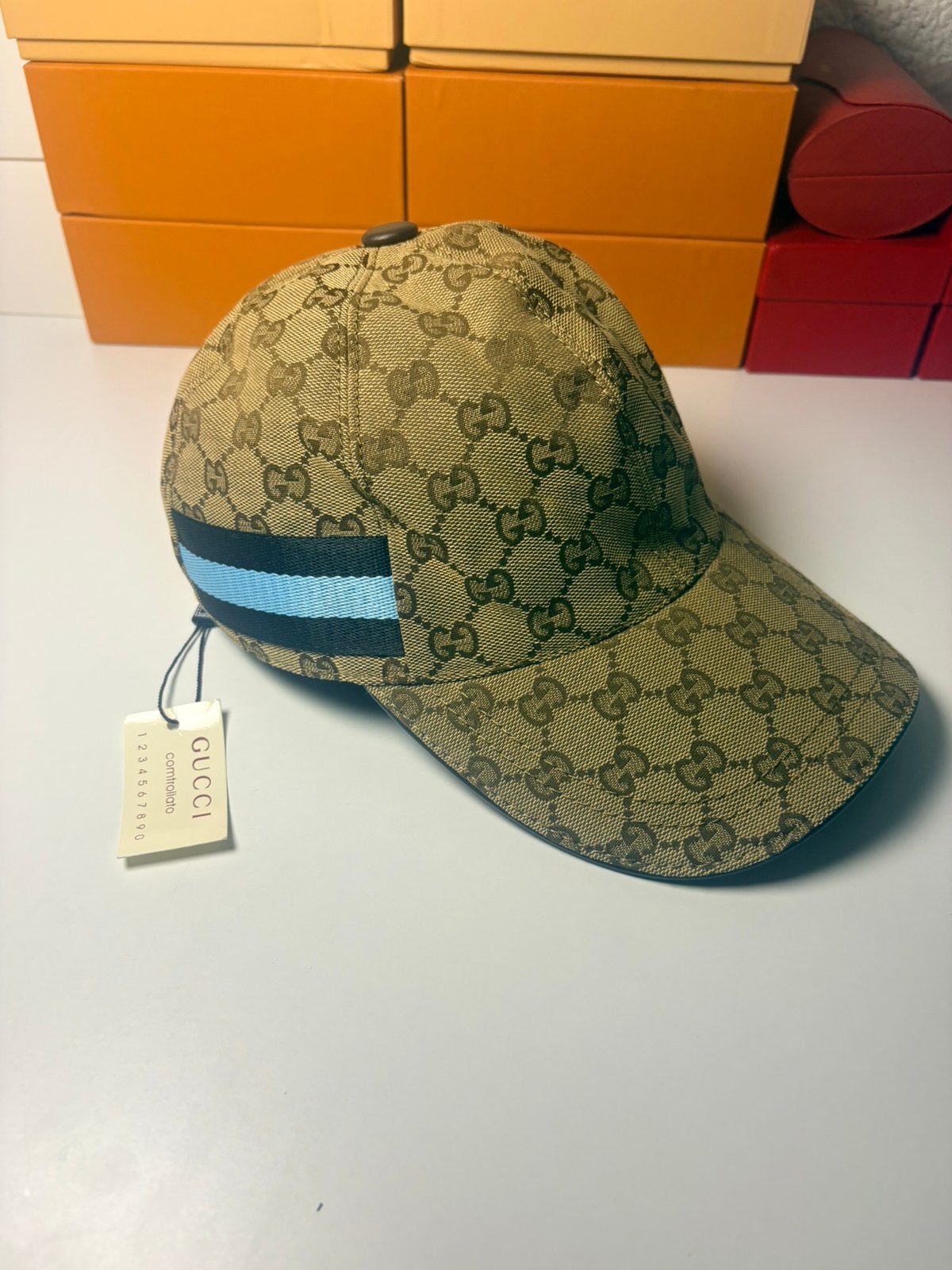 Gucci Pet/Cap Limited Edition Blauw, Ophalen of Verzenden, Nieuw, 57 cm (M, 7⅛ inch) of minder, Pet