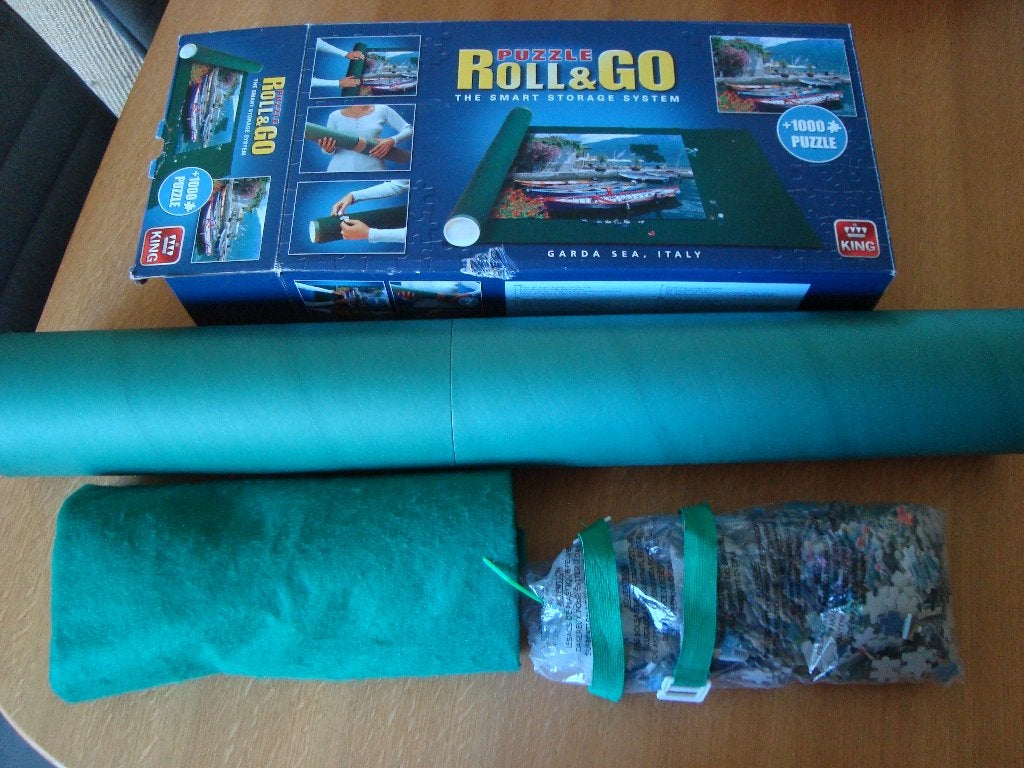 Puzzelrol met puzzel, Hobby en Vrije tijd, Ophalen of Verzenden, 500 t/m 1500 stukjes, Zo goed als nieuw, Legpuzzel
