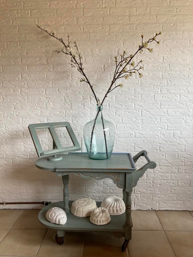 Stijlvolle vintage trolley, Annie Sloan, Set of Los te koop, Vintage, 55 tot 75 cm, Rechthoekig, Hout