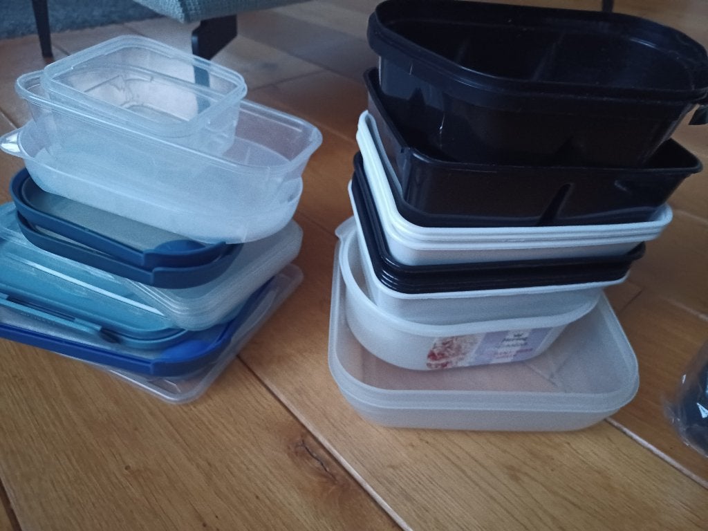 Diverse opbergbakjes, Kunststof, Ophalen of Verzenden, Zo goed als nieuw, Voorraadpot