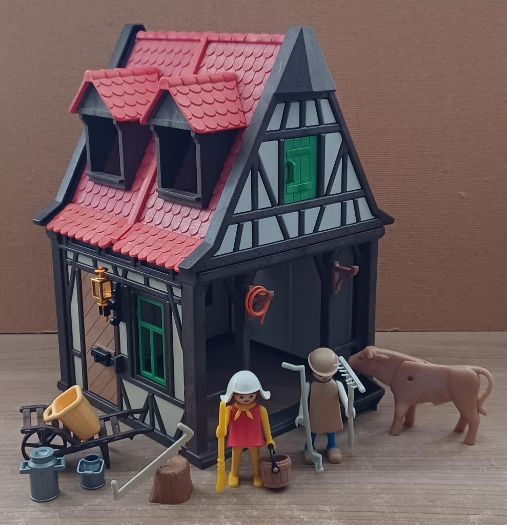 playmobil middeleeuws vakwerkhuis boerderij, Ophalen of Verzenden, Gebruikt, Los playmobil