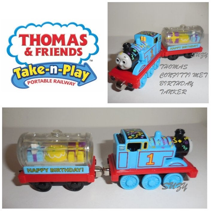 Thomas de Trein Take n Play,  Thomas Verjaardag Paar, Ophalen of Verzenden, Gebruikt