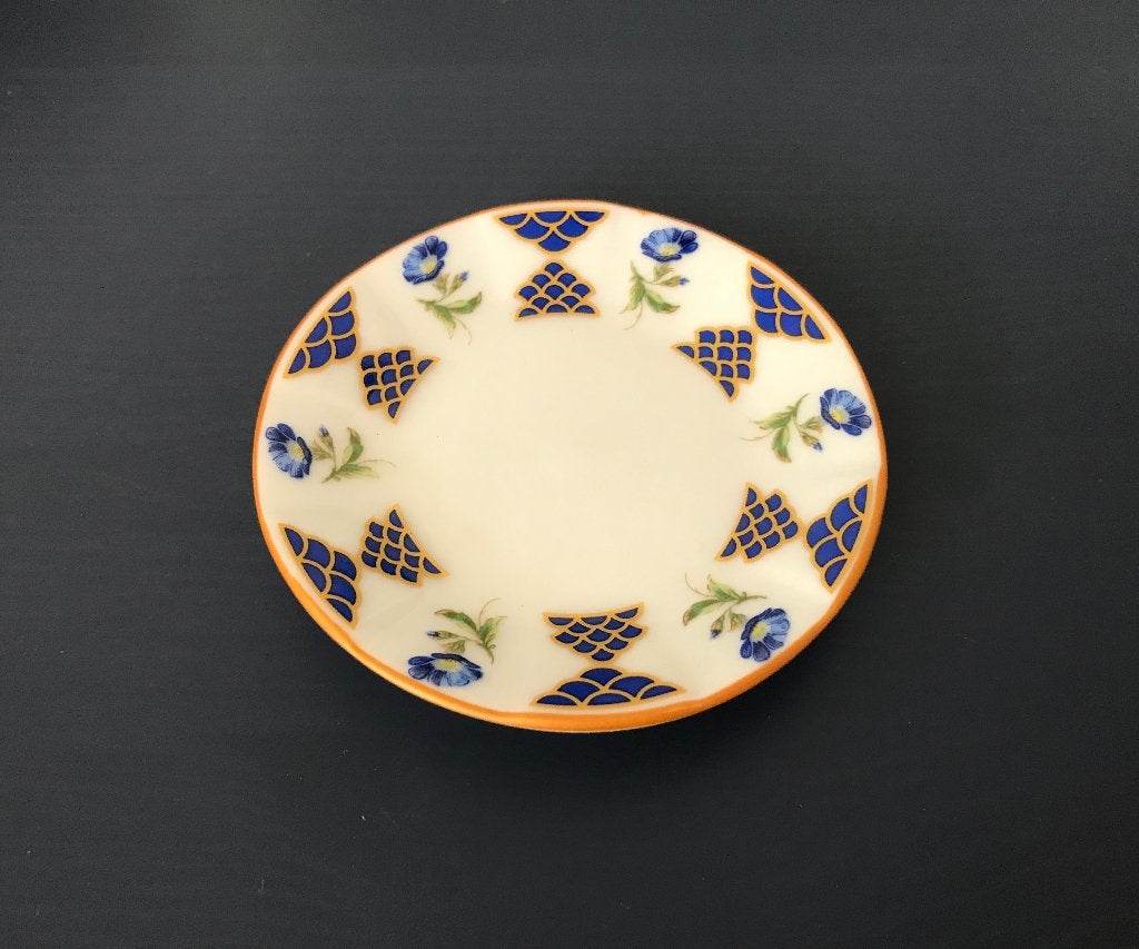 Mini porseleinen bordje met bloemetjes, Ophalen of Verzenden