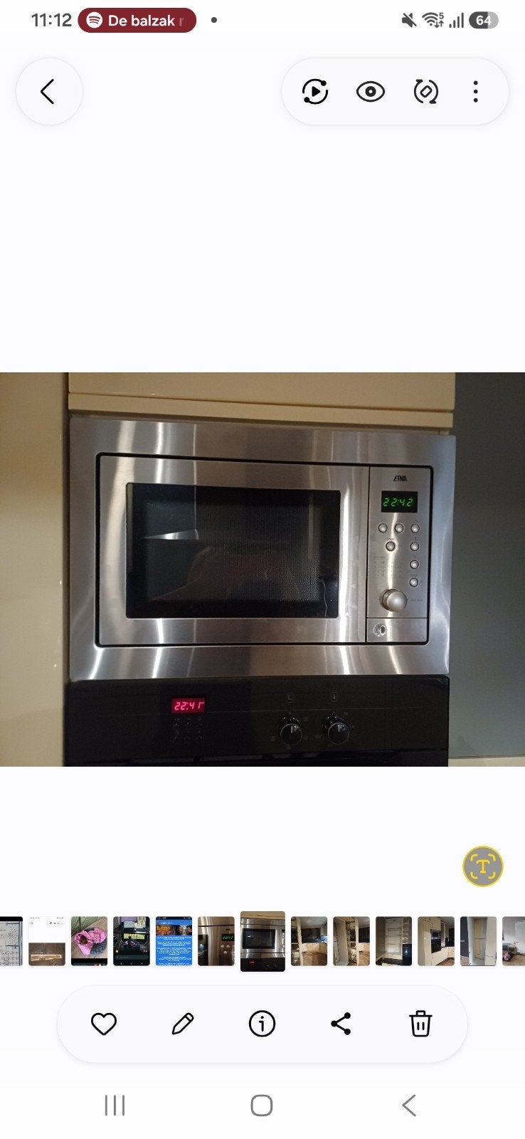 Magnetron (inbouw) Etna, Ophalen, Minder dan 45 cm, Gebruikt, 60 cm of meer