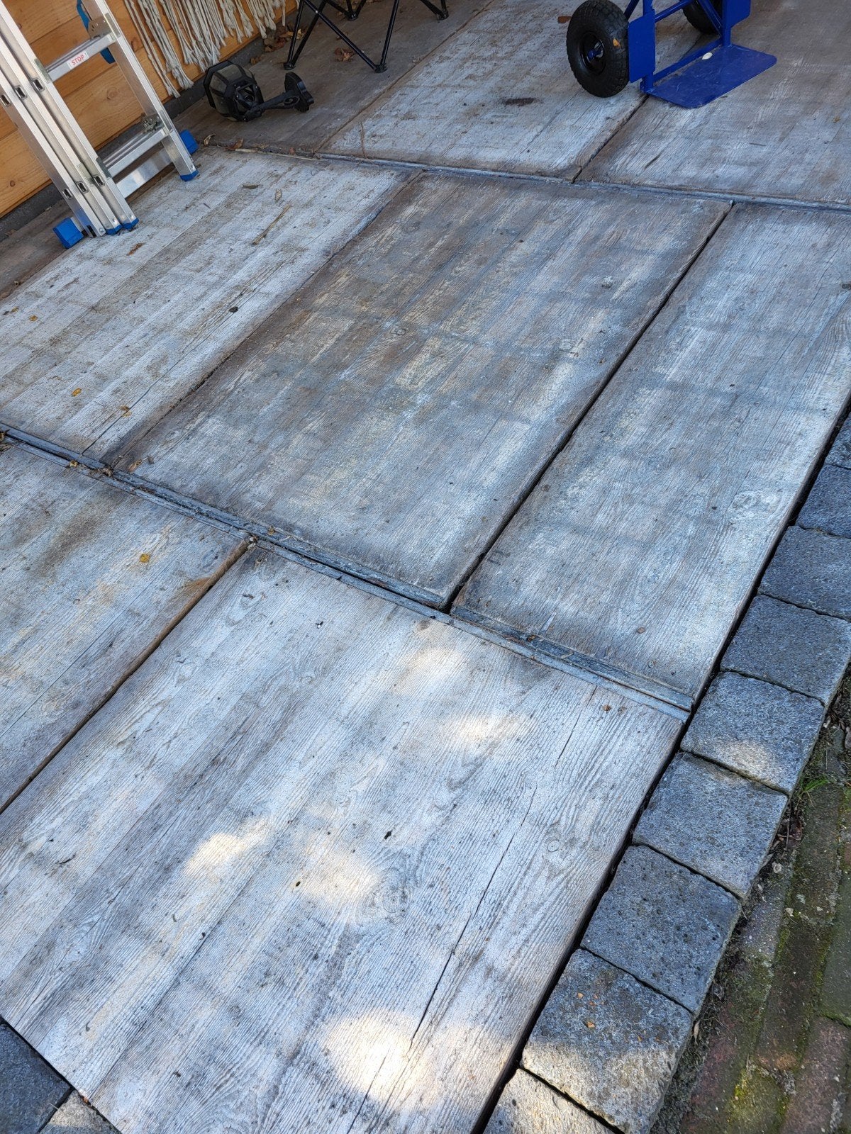 steenschotten, Ophalen, Gebruikt, Hout