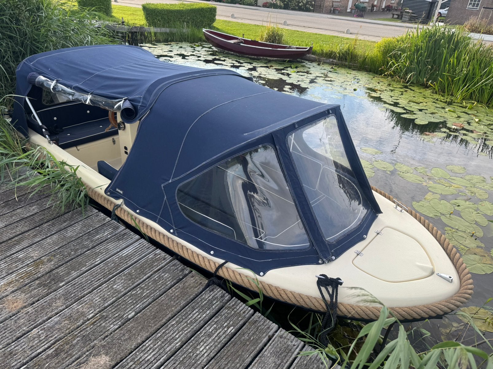 Te koop Oud Huijzer 500 sloep weekender kampeersloep 15 pk, Watersport en Boten, Sloepen, Gebruikt, 15 pk, 1.00 - 1.50 meter, 5 m
