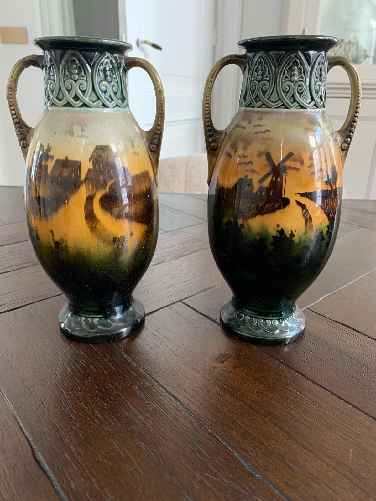 Antieke Art Nouveau Vazen (set van 2) circa 1920, Ophalen of Verzenden