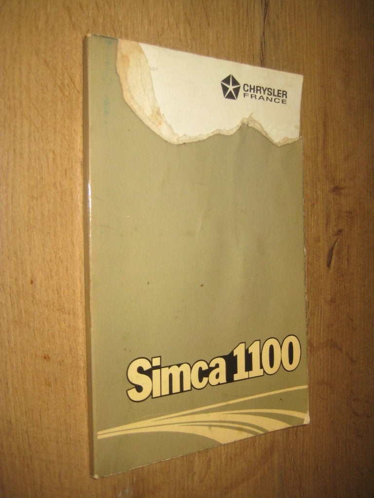 handleiding simca 1100 - crrysler france, Auto diversen, Ophalen of Verzenden