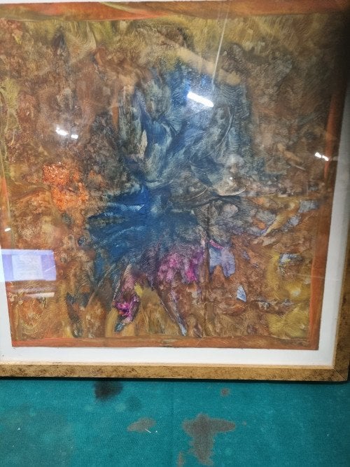 schilderij abstract ingelijst, Ophalen of Verzenden, 'T Olde Gre-j, Info@toldegrej.nl, Endepoelstraat 20f Didam