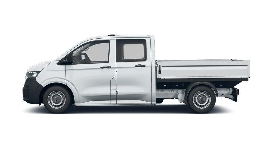 Volkswagen e-Transporter Pick-up Dubbele cabine L2 136pk 70, Auto's, Volkswagen, Automaat, 2000 kg, Parkeersensor, Wit