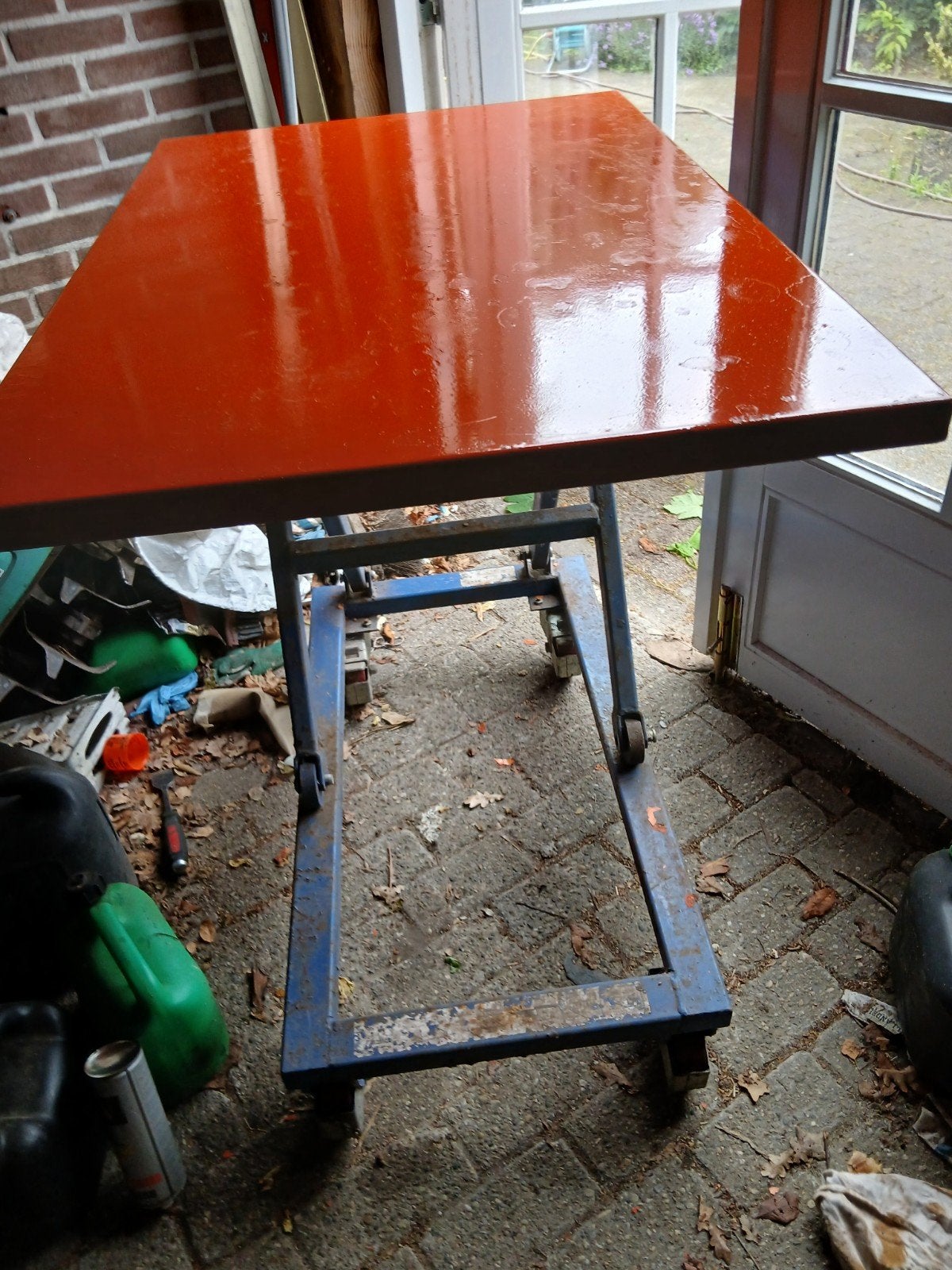 Haftafel - Werktafel met verstelbare hoogte, Doe-het-zelf en Verbouw, Ophalen, Gebruikt, 70 tot 120 cm