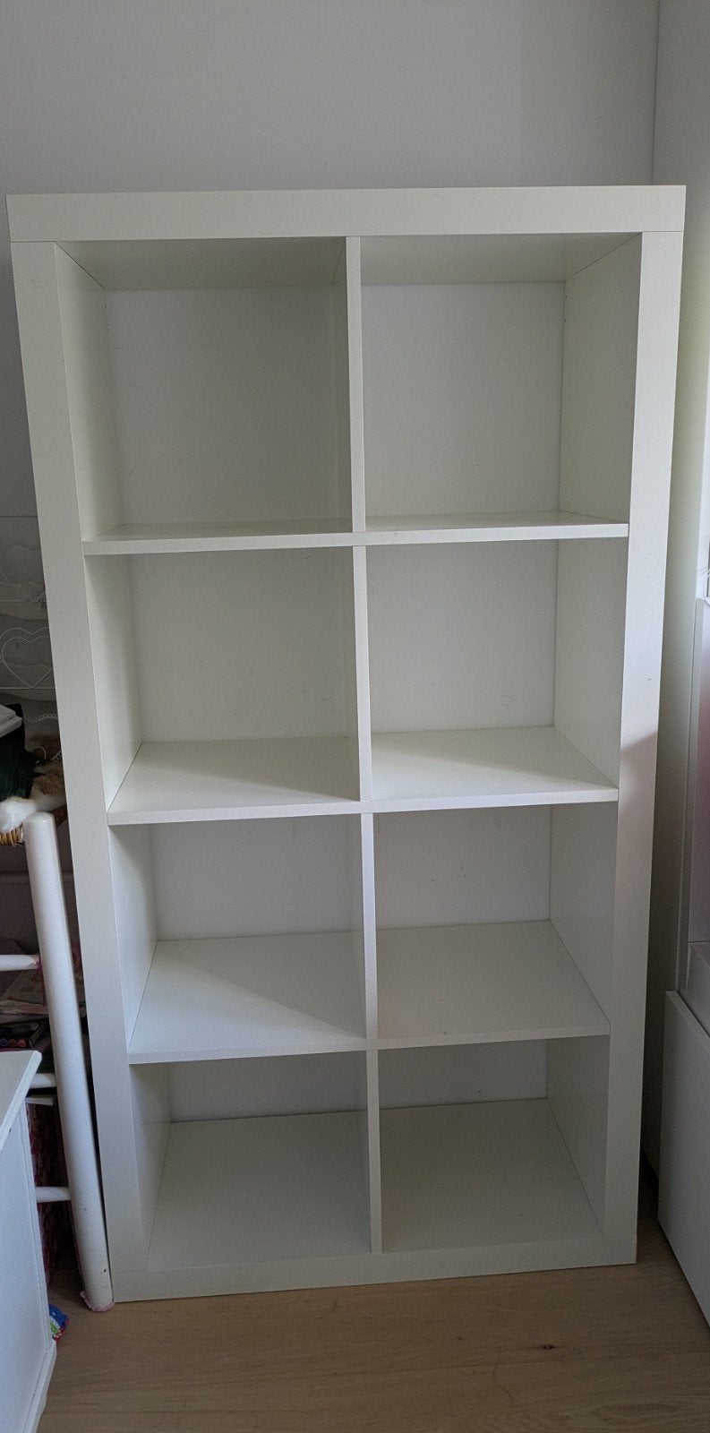 Expedit/Kallax 4x2 wit, Huis en Inrichting, Kasten | Boekenkasten, Gebruikt, 100 tot 150 cm, Minder dan 100 cm, 25 tot 50 cm, Met plank(en)