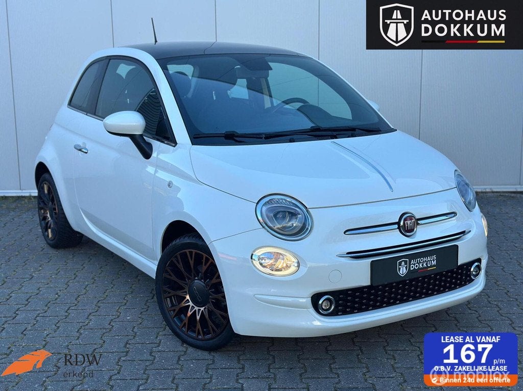 Fiat 500 1.2 120th Edition Virtual/Apple Carplay/Pano/PDC, Auto's, Fiat, Bedrijf, Te koop, ABS, Airbags, Airconditioning, Alarm
