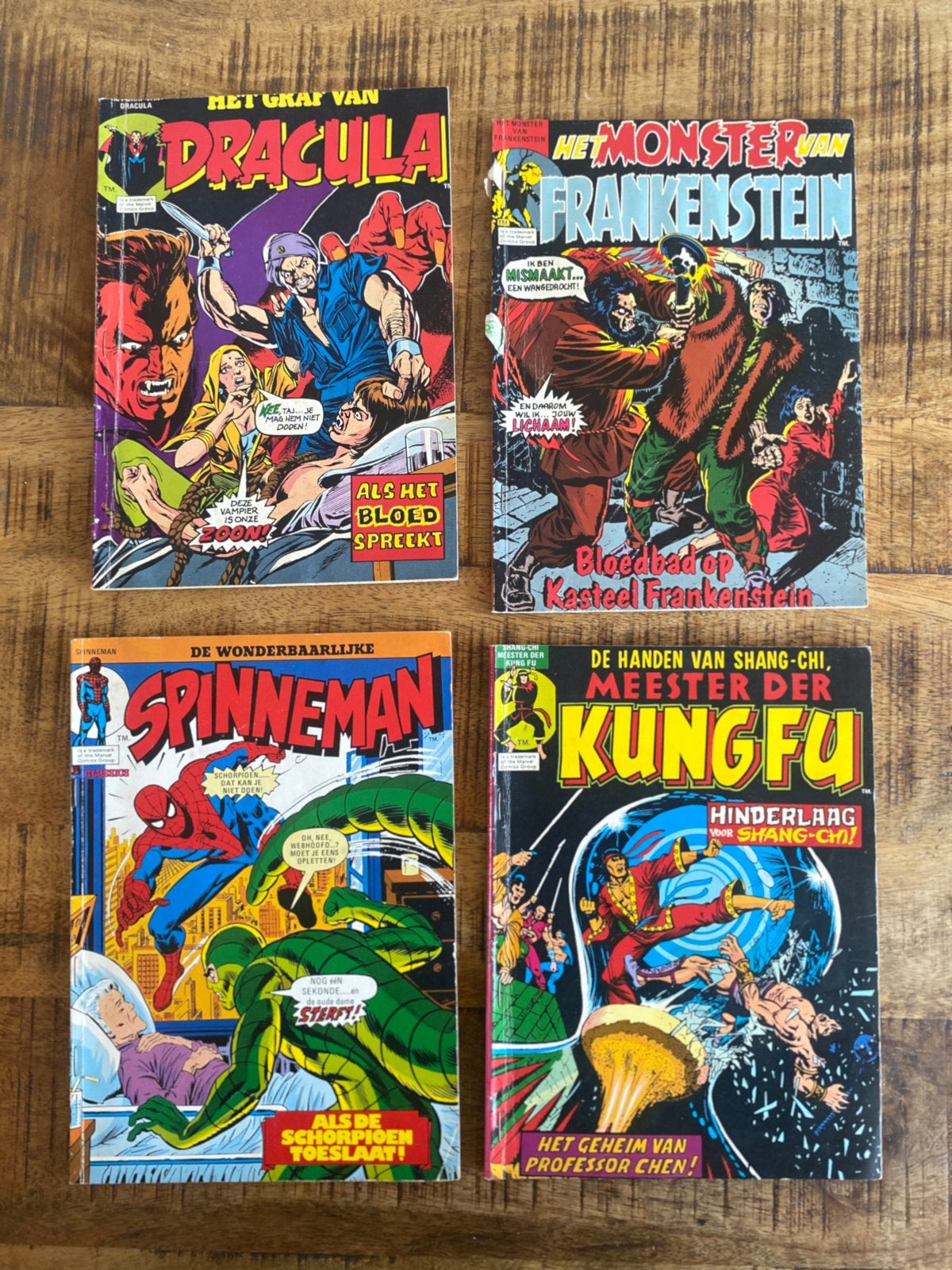 Vintage Marvel Stripboeken: Dracula, Frankenstein, Spiderman, Boeken, Meerdere stripboeken, Ophalen of Verzenden, Gelezen