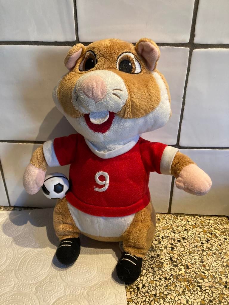 Voetbal hamster, Kinderen en Baby's, Speelgoed | Knuffels en Pluche, Ophalen of Verzenden, Zo goed als nieuw, Overige typen