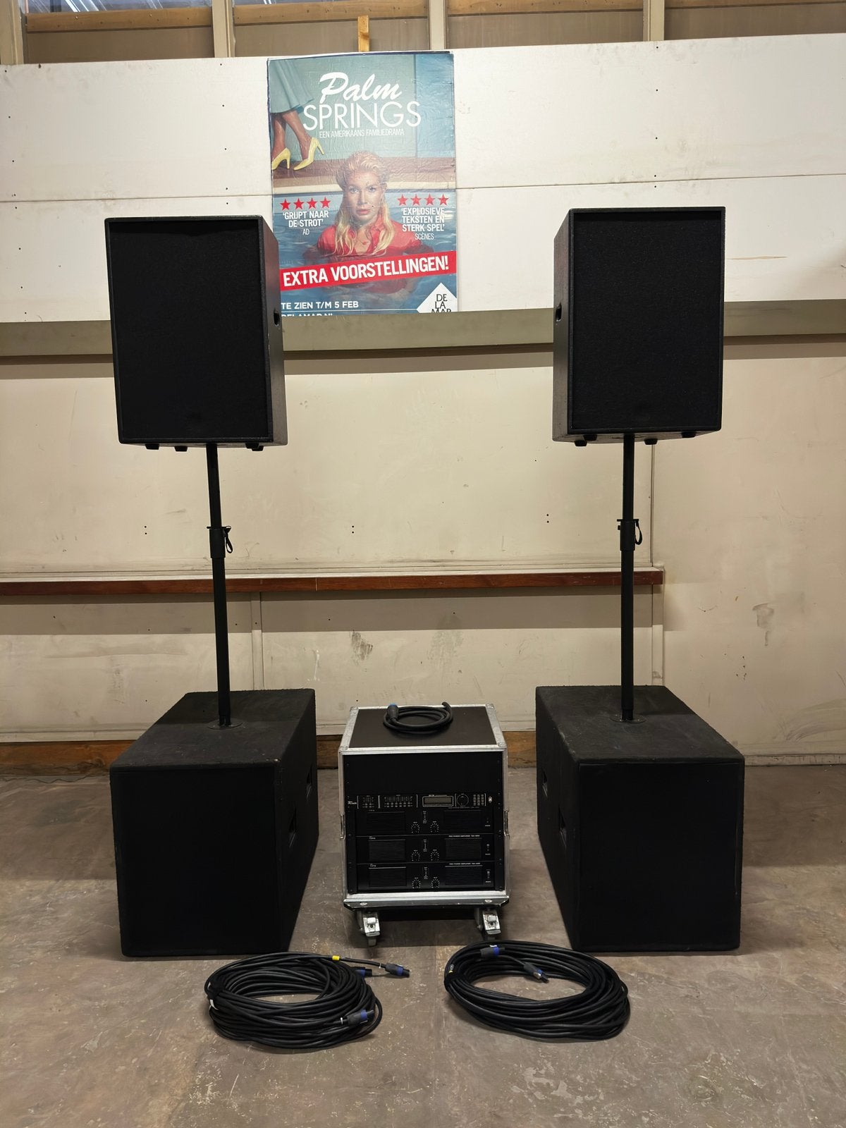 Complete 3-weg PA set – direct inzetbaar, Ophalen, Gebruikt, 1000 watt of meer, P.A.
