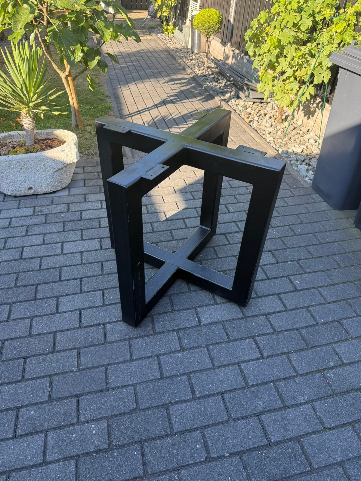 Tafelpoot zwaar Staal, Ophalen, Zo goed als nieuw, Rond, 50 tot 100 cm