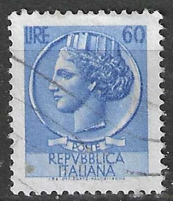 Italie 1955/1960 - Yvert 718 - Munt van Syracuse (ST), Postzegels en Munten, Verzenden, Gestempeld