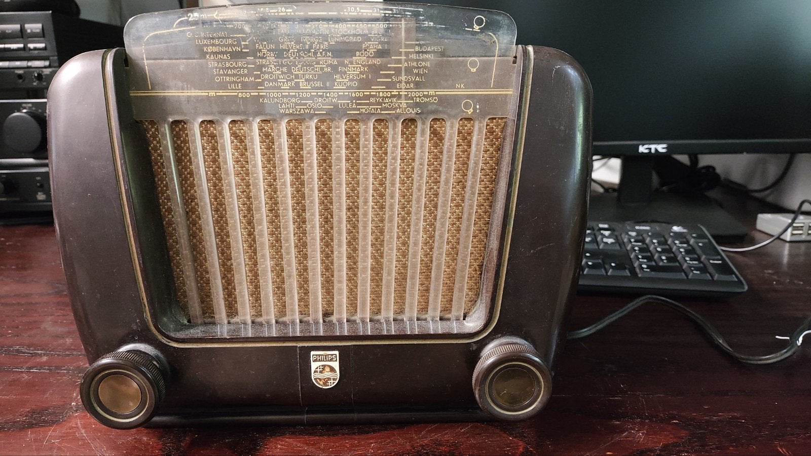 Vintage Philips BX290U05 buizenradio - Klassieke radio, Ophalen of Verzenden, Gebruikt, Radio