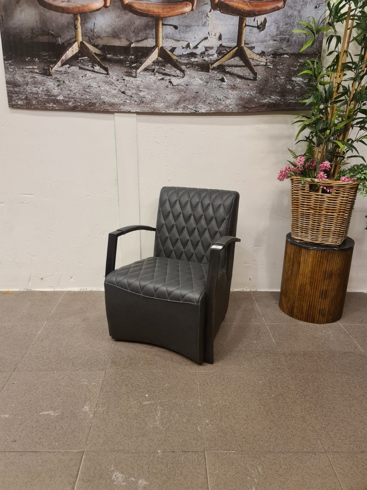 nieuwe luxe fauteuil leer antraciet €99 per stuk, Ophalen, ., Nieuw, 75 tot 100 cm