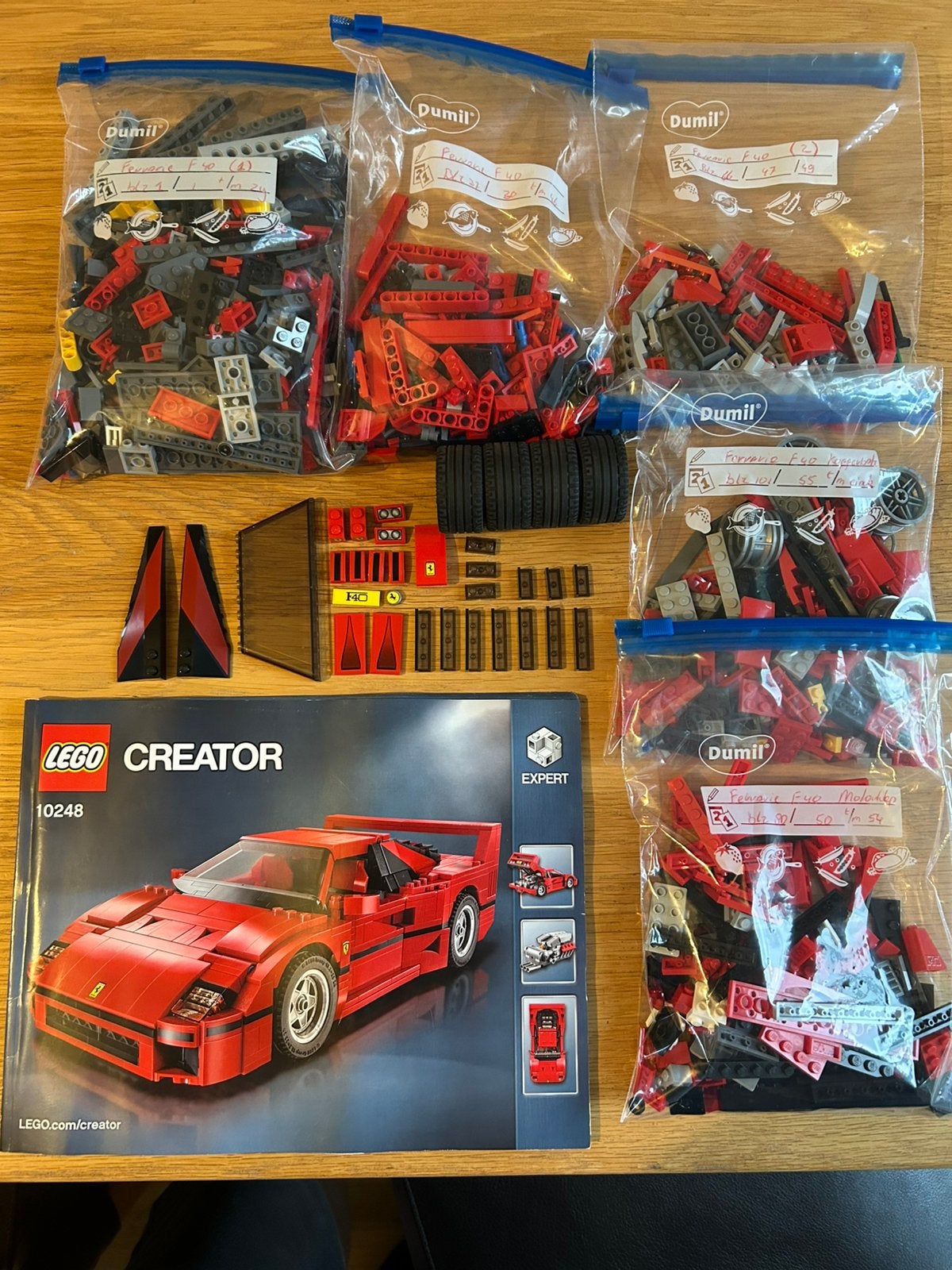 Lego creator Ferrari F40 ( 10248 zonder doos), Kinderen en Baby's, Lego, Inclusief instructies, Ophalen of Verzenden, Zo goed als nieuw