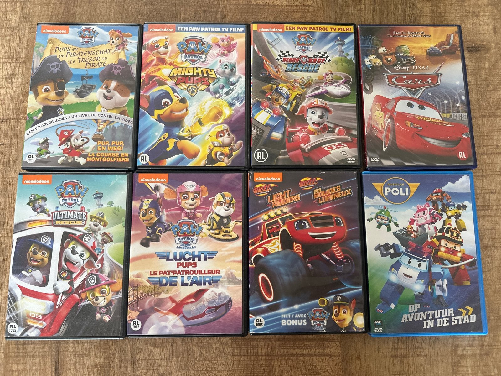 Paw Patrol, Cars, Robocar Poli en Blaze DVD collectie, Cd's en Dvd's, Ophalen, Gebruikt, Animatie, Verzamelbox