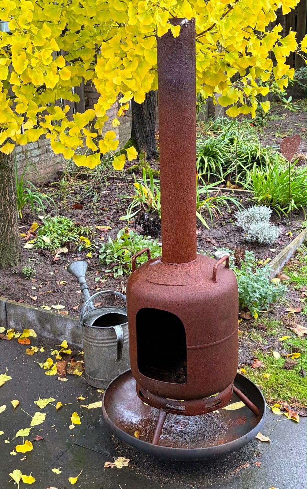 Buitenkachel met rookafvoer, Tuin en Terras, Ophalen, Gebruikt