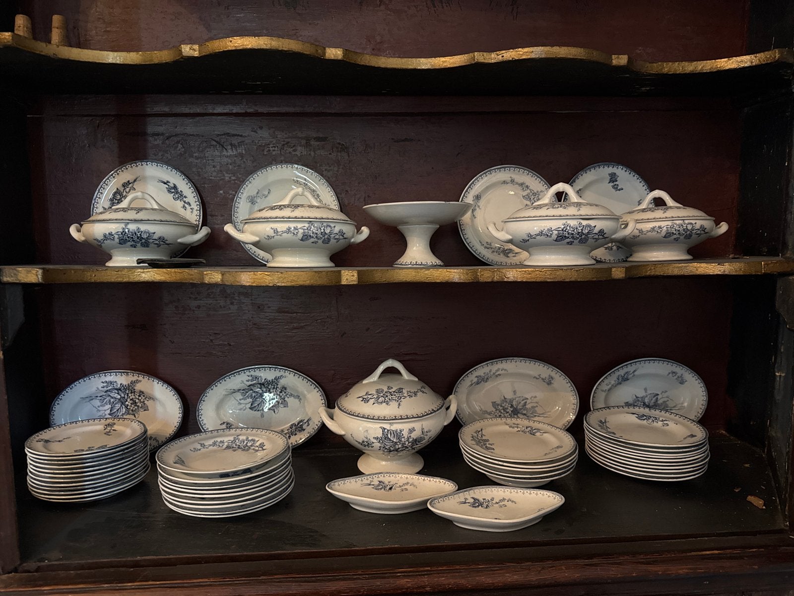 Uitgebreid Meibloem Poppen Servies - Klassiek Blauw-Wit, Antiek en Kunst, Ophalen of Verzenden