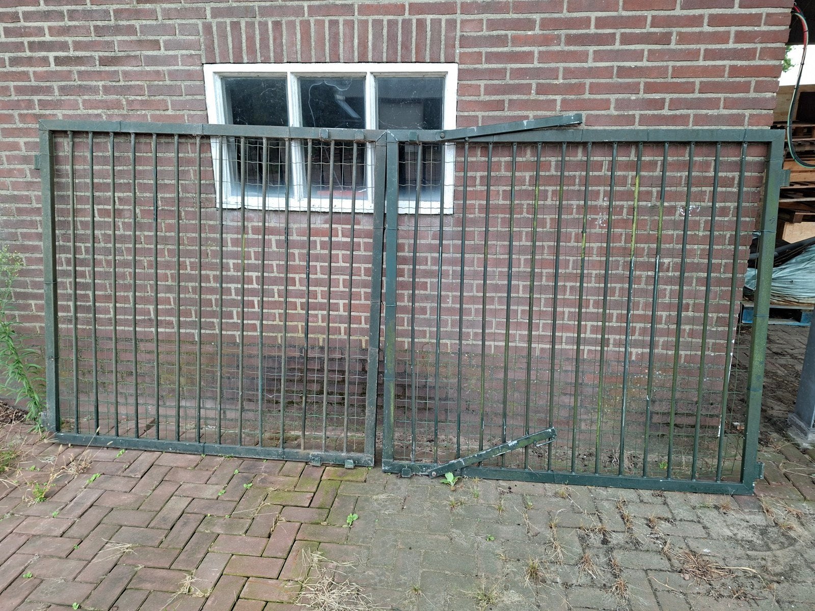 ijzeren hekwerk - Gebruikt, Tuin en Terras, Ophalen, Met poort, Gebruikt, Spijlenhekwerk