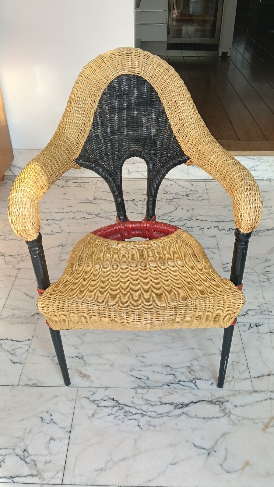 Driade Liba fauteuil van Bořek Šípek (1988), Ophalen, Zo goed als nieuw, Riet of Rotan, Eén