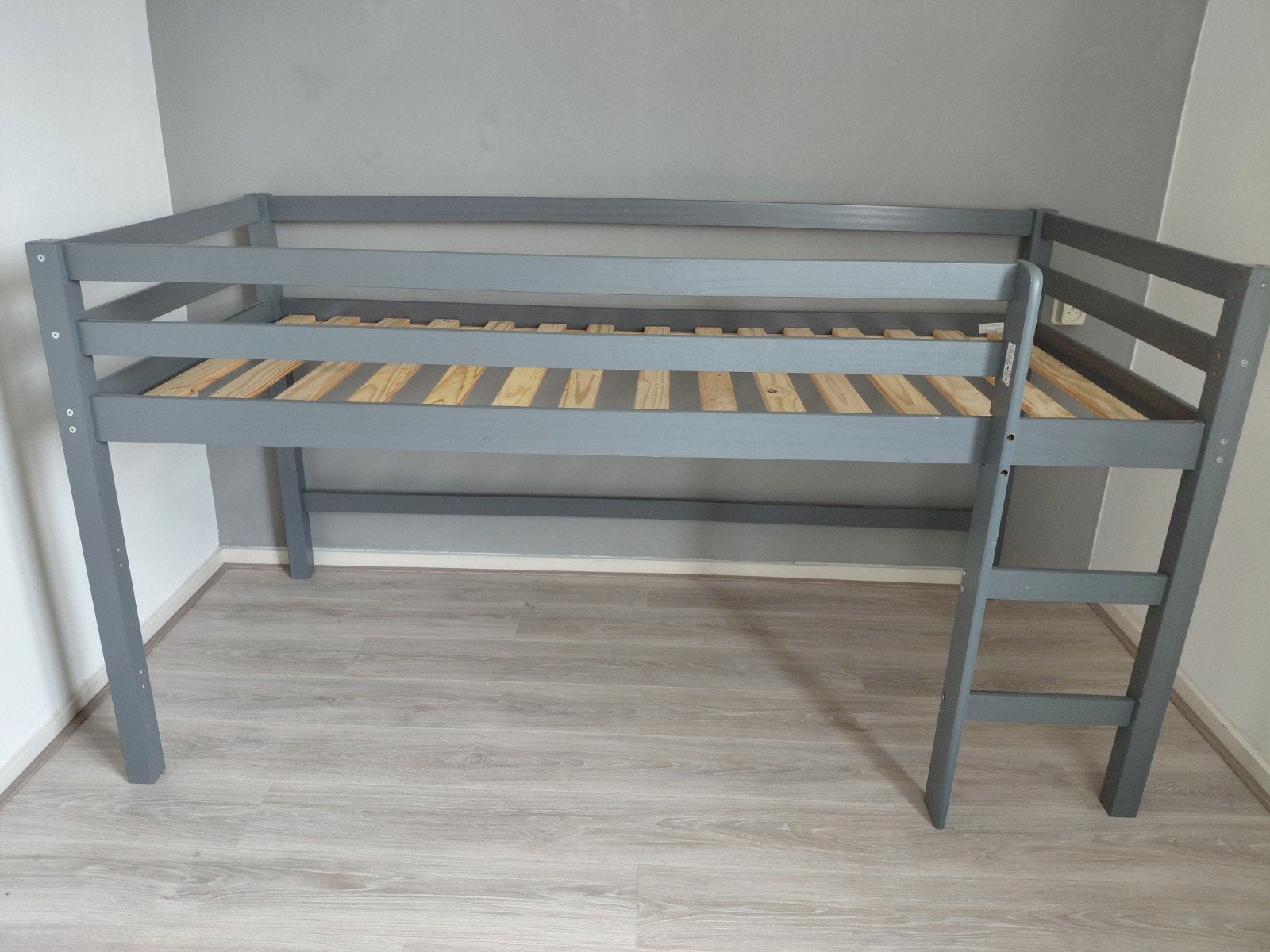 halfhoogslaper kinderbed antraciet, Ophalen, Gebruikt, Eenpersoons, 200 cm