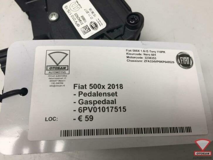 fiat 500x 2018 gaspedaal gas pedaal 6pv01017515, Auto-onderdelen, Interieur en Bekleding, Gebruikt, Stellantis Europe S.p.A., Ophalen of Verzenden