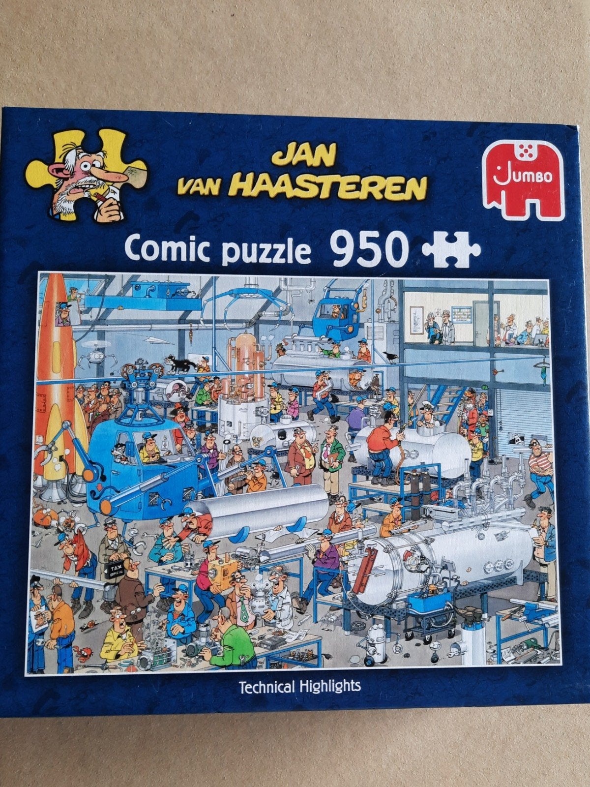 Jan van Haasteren puzzel 950 stukjes Technical Highlights, Ophalen of Verzenden, 500 t/m 1500 stukjes, Zo goed als nieuw, Legpuzzel