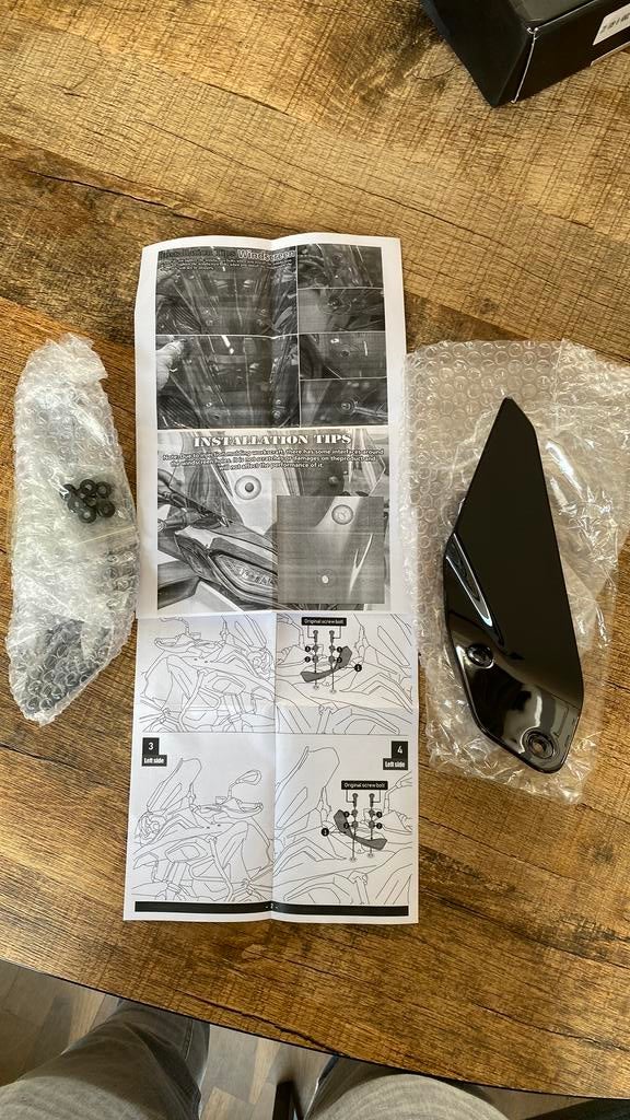 BMW R 1200 & 1250 GS zijpaneel windscherm deflector zwart, Motoren, Ophalen of Verzenden, Nieuw