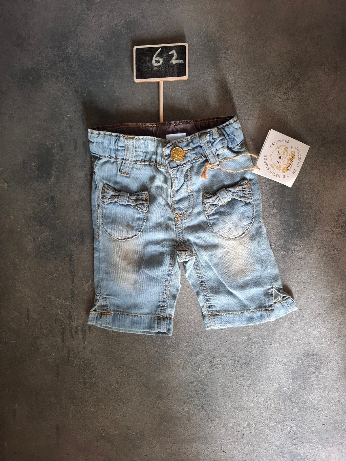 Schattige Baby Spijkerbroek Maat 62, Kinderen en Baby's, Babykleding | Maat 62, Broekje, Meisje, Dirkje, Nieuw
