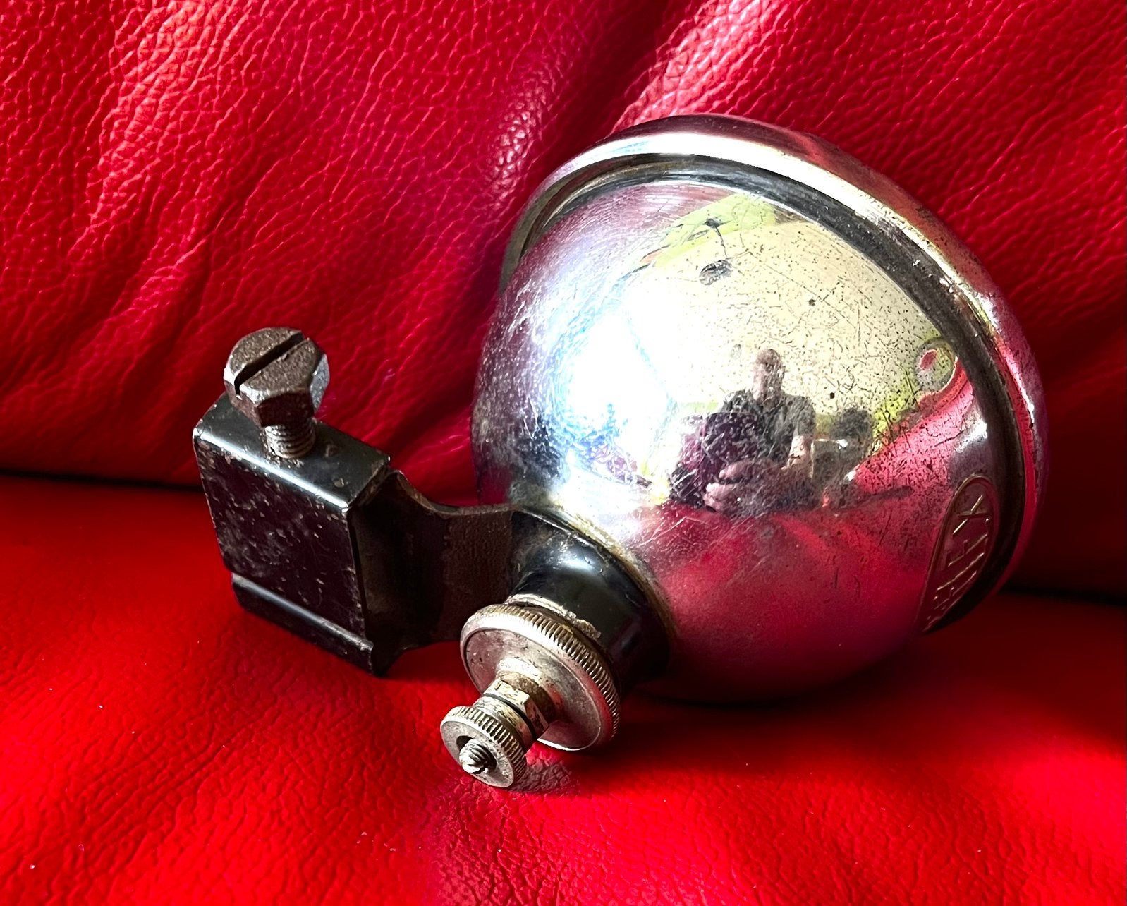 Reflex fietslamp met naam in het glas, Fietsen en Brommers, Ophalen of Verzenden, Zo goed als nieuw, Dynamo, Voorlicht