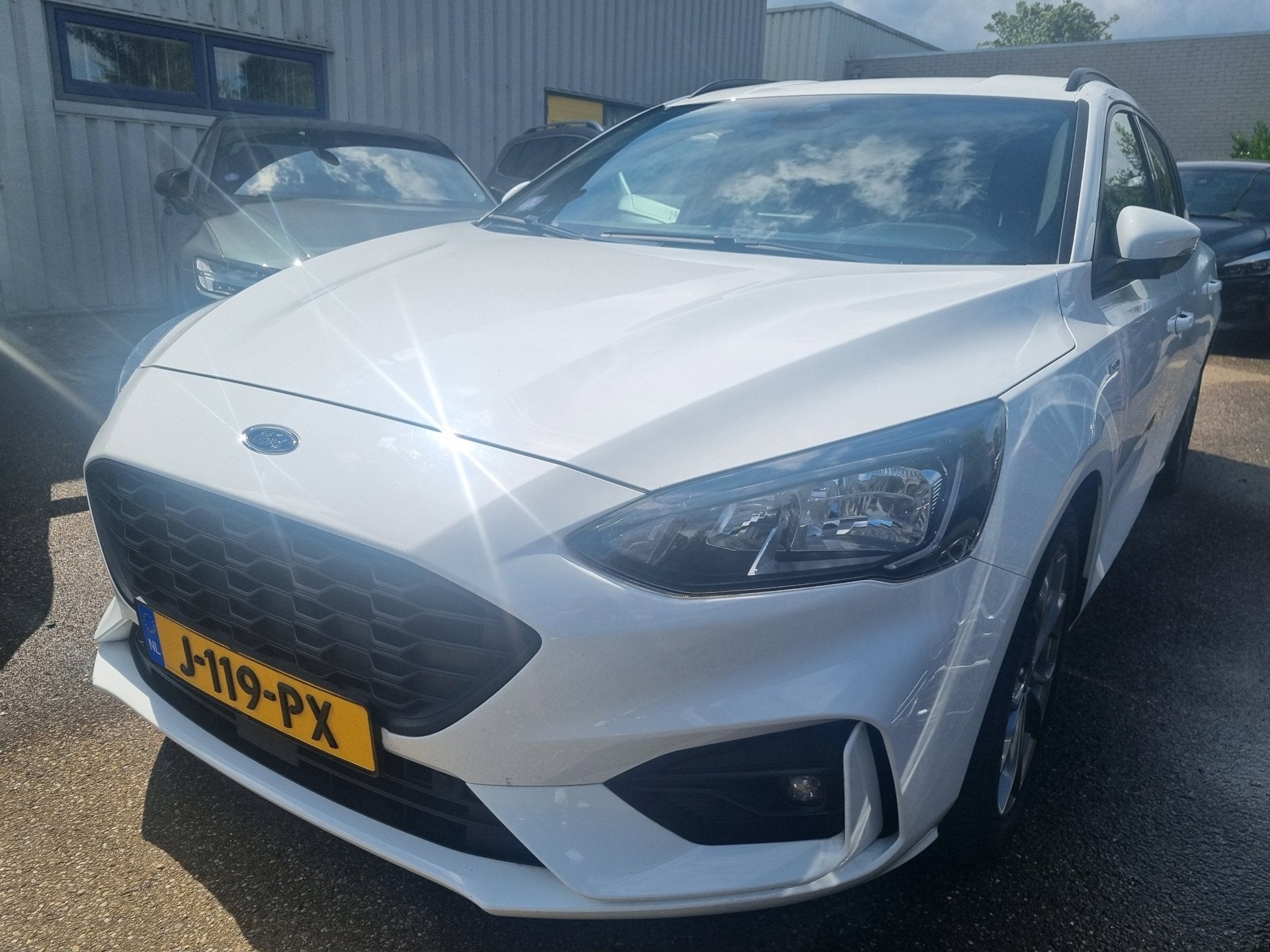 Ford Focus Wagon 1.0 EcoBoost Hybrid ST Line Navi Camera Top, Auto's, Stof, Gebruikt, Wit, Origineel Nederlands