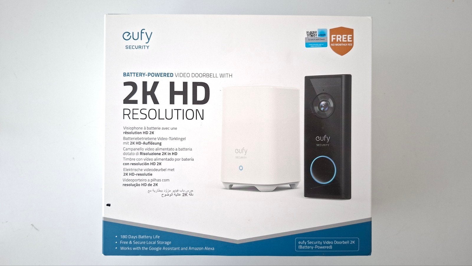 Eufy video deurbel met 2K HD resolutie, Ophalen of Verzenden, Zo goed als nieuw