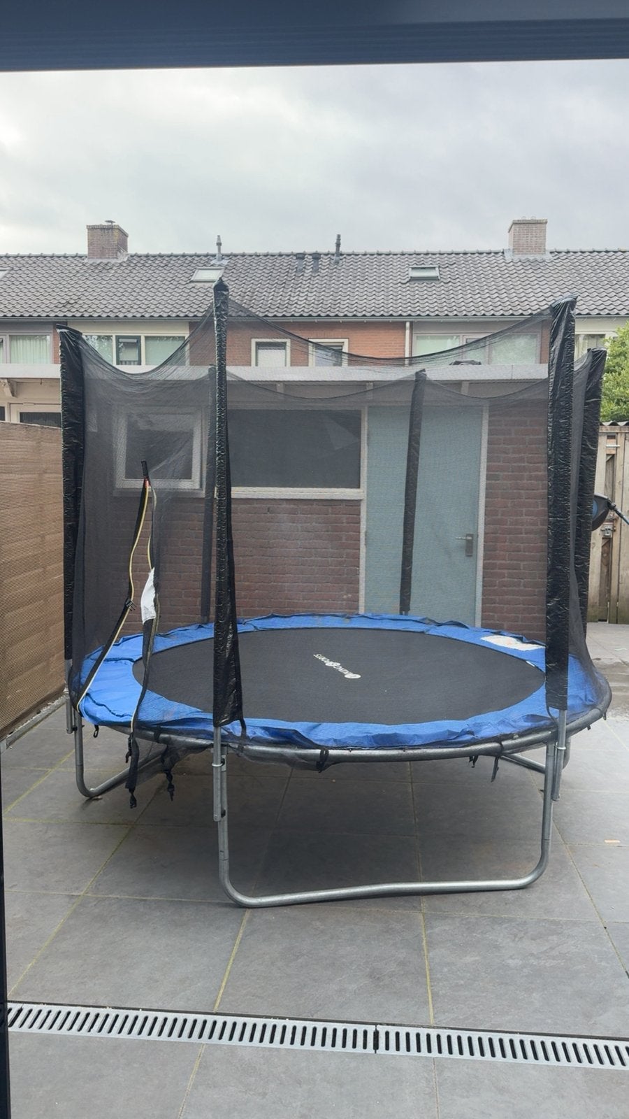 Trampoline blauw 252cm tot 80kg, Kinderen en Baby's, Ophalen, Gebruikt