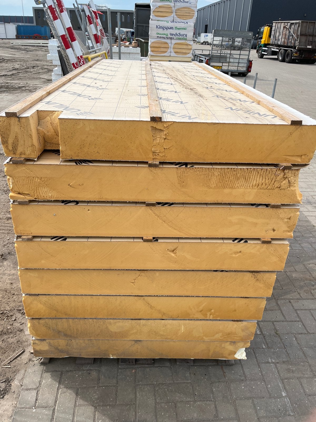 8 Unilin dakisolatie platen 120x274,5 cm, Doe-het-zelf en Verbouw, Gebruikt, Hardschuim (Pir), 15 m² of meer, 8 tot 12 cm