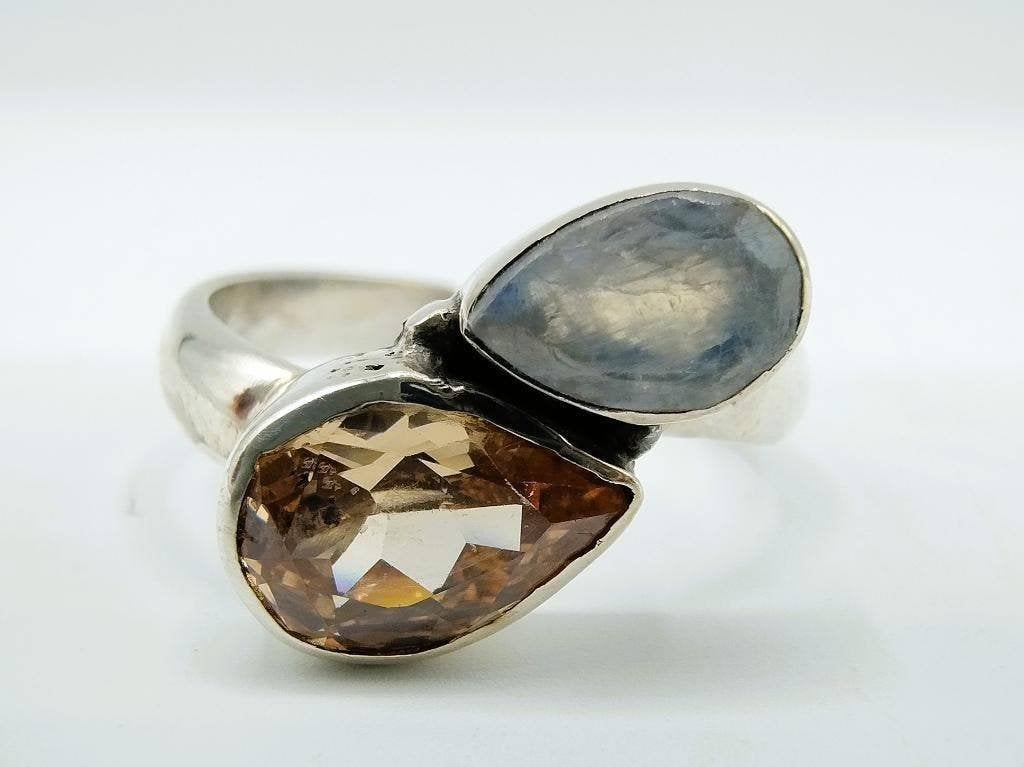 Zilveren ring met rookkwarts, 20 mm