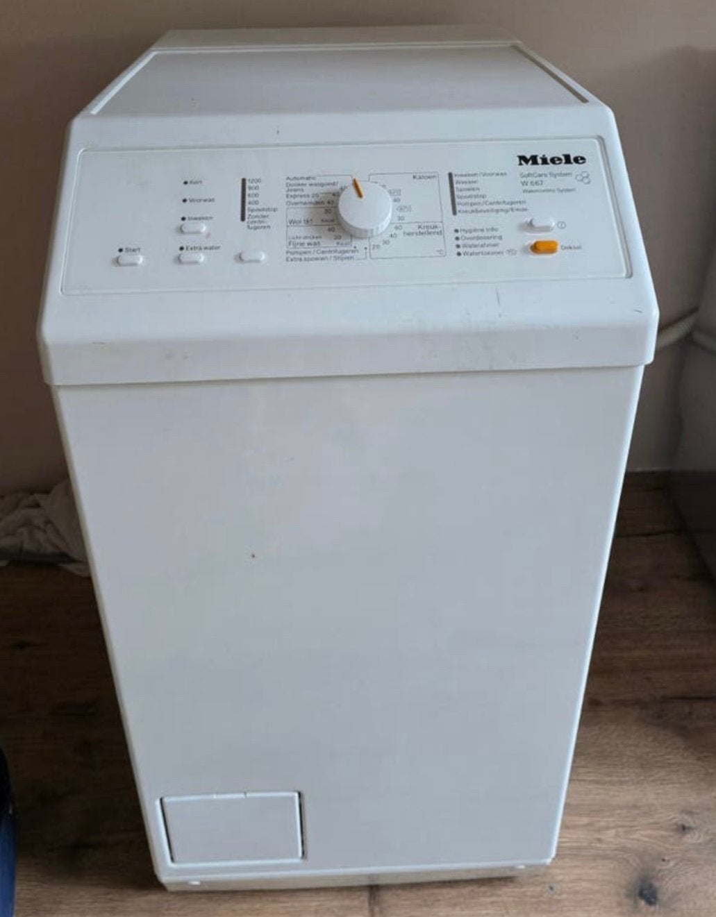 Miele wasmachine bovenlader, Witgoed en Apparatuur, Ophalen, Zo goed als nieuw, 85 tot 90 cm, 1200 tot 1600 toeren