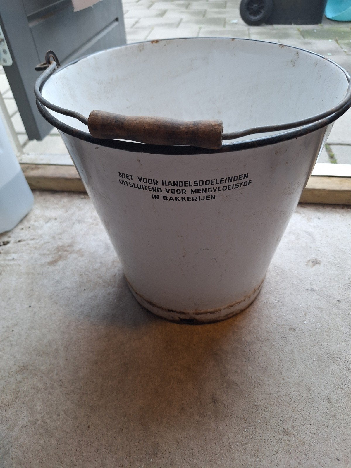 Vintage Zeelandia emaille emmer met maatverdeling, Ophalen