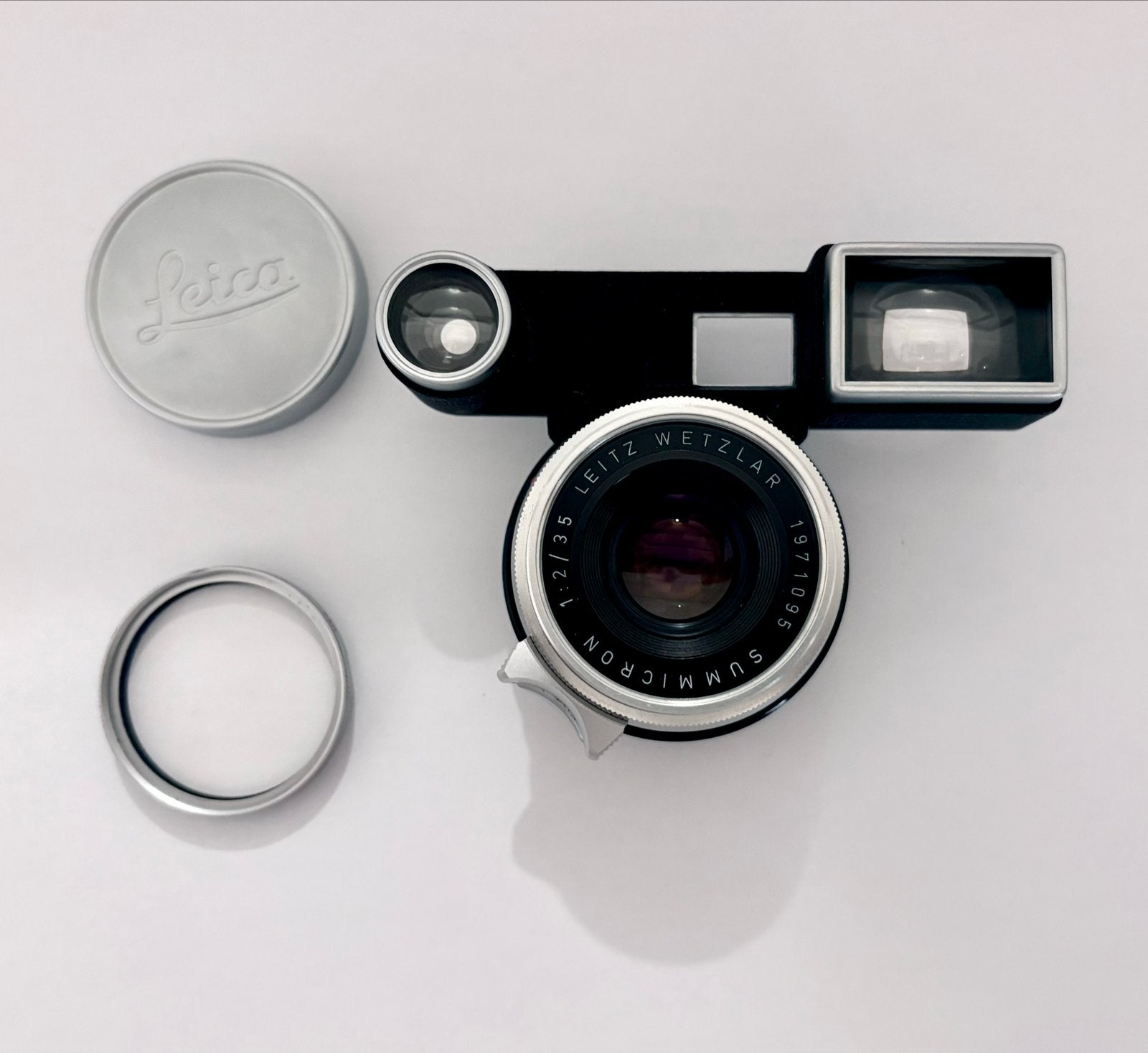 Leica Summicron 35mm f/2 8 element lens met M3 goggles, Zo goed als nieuw, Leica, Leica M-mount, Handmatige focus