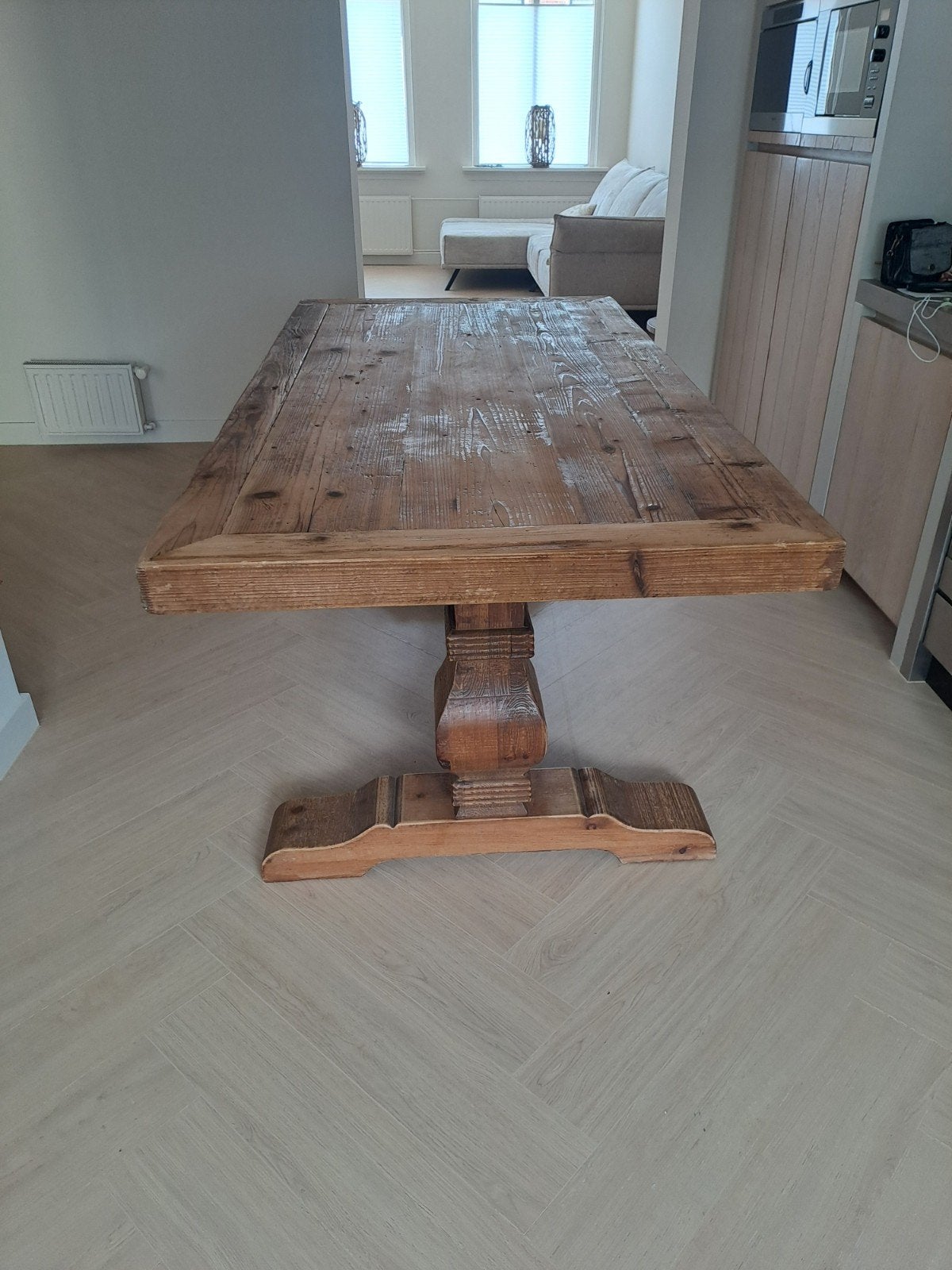 Prachtige kloostertafel, Huis en Inrichting, Tafels | Eettafels, 200 cm of meer, Zo goed als nieuw, Rechthoekig, 50 tot 100 cm
